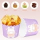thumbnail image 5 of FELTECHELECTR 100 piezas de moldes para hornear muffins de papel con diseño de conejo, envoltorios para cupcakes a prueba de grasa, suministros de cocina, 5 of 7
