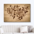 thumbnail image 2 of wall26 Canvas Print Wall Art Vintage Retro Classic Ink Rose Flowers Nature Wilderness Wood Panels Modern Art Multicolor Zen Rustic Decorative Relax/Calm for Living Room, Bedroom, Office - 12"x18, 2 of 5
