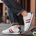 thumbnail image 5 of Men's Lace-Up Striped Low Top Retro Casual Sneakers, 5 of 7