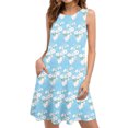 thumbnail image 2 of Vestido de tirantes de camisola con estampado de manga corta con estilo de verano para mujer OAVQHLG3B Store lin121212, 2 of 5