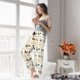 thumbnail image 5 of Fotbe Funny Chicken Pantalones de Pijama para Mujer, Pantalones de Dormir, Pantalones Pj con Cordón y Bolsillos-Small, 5 of 6