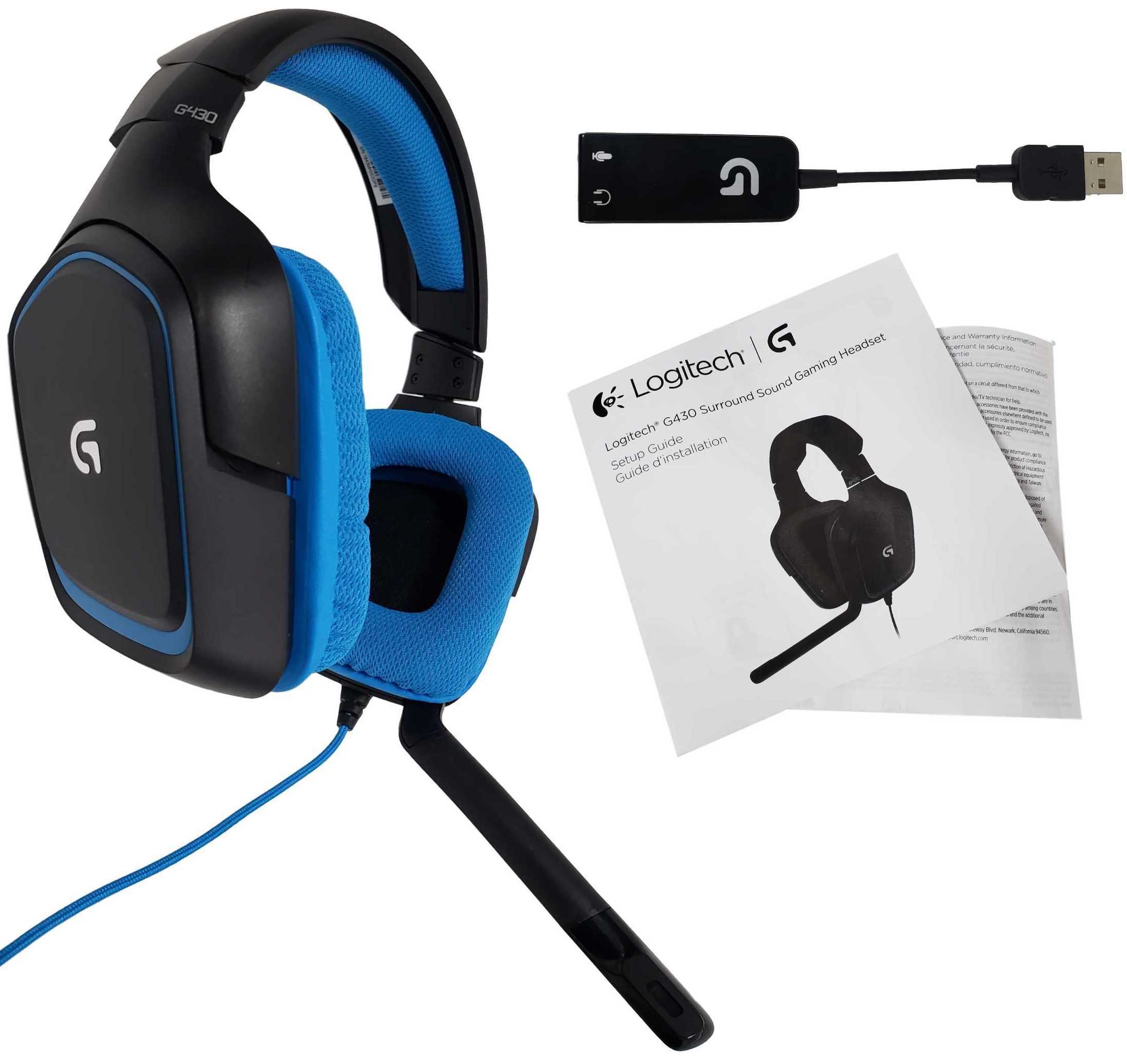 Logitech G430 Stereo Gaming Noise-cancelling Wired Gaming Headset For PC,  PS3, PS4 (981-000536) (Non-Retail Packaging)