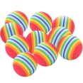 thumbnail image 1 of lionlar 10Pcs Colorful Rainbow Cat Toy Balls Sponge Ball Interactive Playing 3.5cm for, 1 of 5