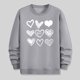 thumbnail image 5 of Amzcrzy Sudadera Para Hombre, Con Estampado De Corazones, Informal, De Manga Larga Y Cuello Redondo, Con Capucha, Color Gris, 3Xl, 5 of 6