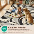 thumbnail image 4 of Design&I 8'x10' Washable Area Rug Snag-Free Large Under Painterly Splash Marbled Motion Pile Covering for Dining Room, Large Office, Lounge, 4 of 7