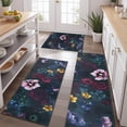 thumbnail image 2 of Pioneer Flower Floral Print Pattern Kitchen Rugs Sets Of 3,Kitchen Runner Rugs Non Skid Washable,Decorative Kitchen Floor Mats for Kitchen,Sink,Laundry,17"x30"+ 17"x47" + 17"x59", 2 of 6