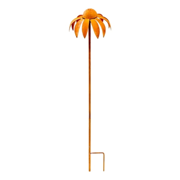 Sinyiin Decorative Metal Echinacea Coneflower Stake Vintage Patinas Finish Outdoor