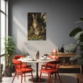 thumbnail image 5 of ZHONGYUTONG Vintage Rabbit Canvas Wall Art Brown Bunny Picture Print Forest Hare Easter Animal Painting for Nursery Decor Framed (24.00" x 36.00"), 5 of 5
