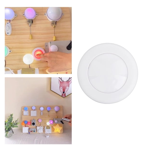 Ocupado Montessori, Sensorial Ocupado, Juguete Educativo de Seguridad Interruptor de Enchufe, Luz Juguete para de Educación , Luz del sensor de Luz del sensor de Baoblaze Juguetes de la placa ocupada luces