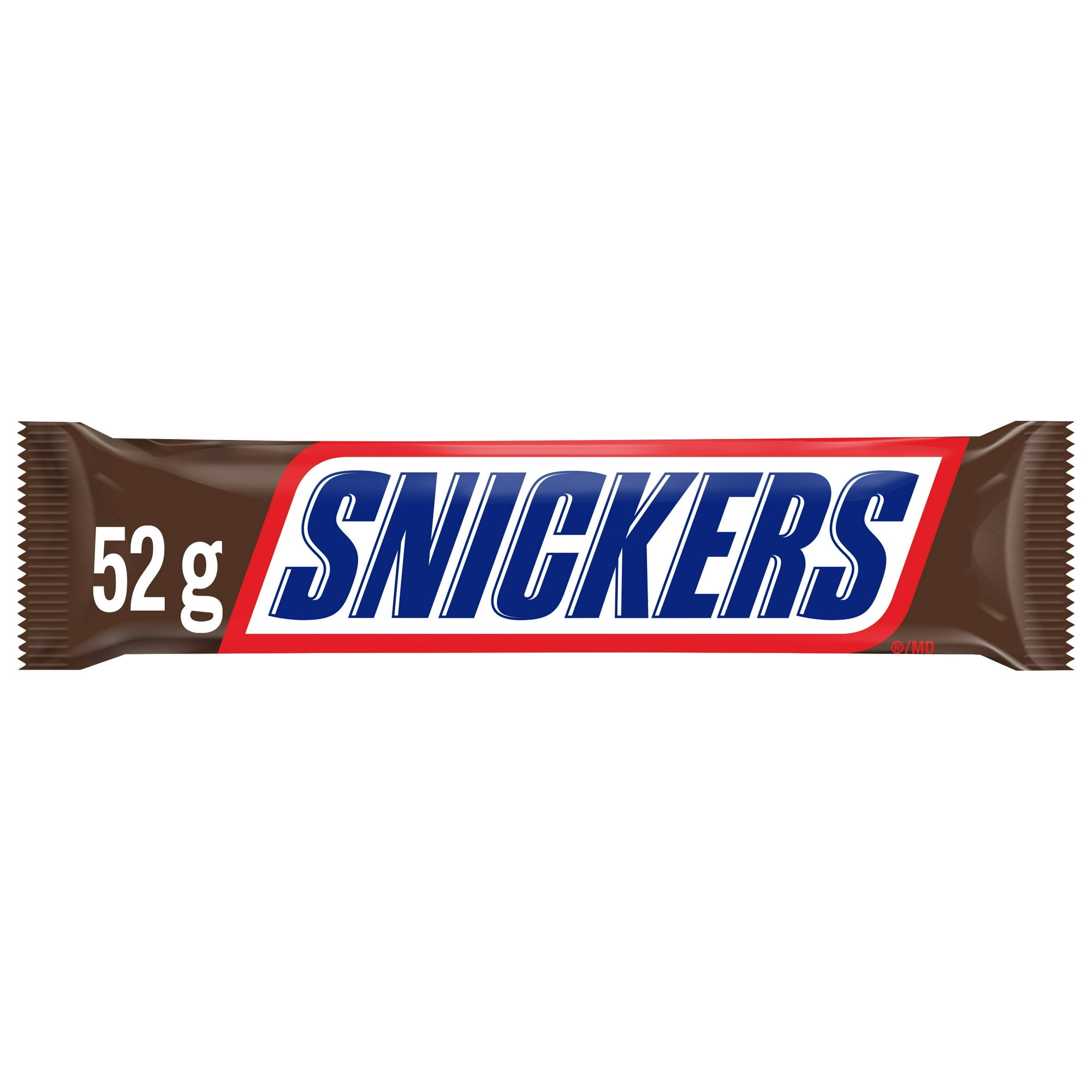 SNICKERS, Peanut Milk Chocolate Candy Bar, Full Size Bar, 52g | Walmart Canada Snickers, Peanut Milk Chocolate Candy Bar, Full Size Bar, 52G | Walmart Canada