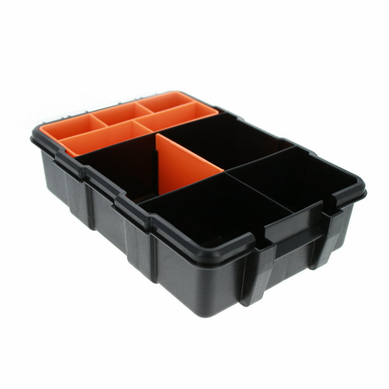 Universal Tool Hobby Craft Storage Organizer Multi-Section Black Toolbox 