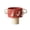 Red, variant on Wide Mouth Ceramic Vase with Rope Decoration Hydroponic Fresh Flower Vessel Flower Arranger