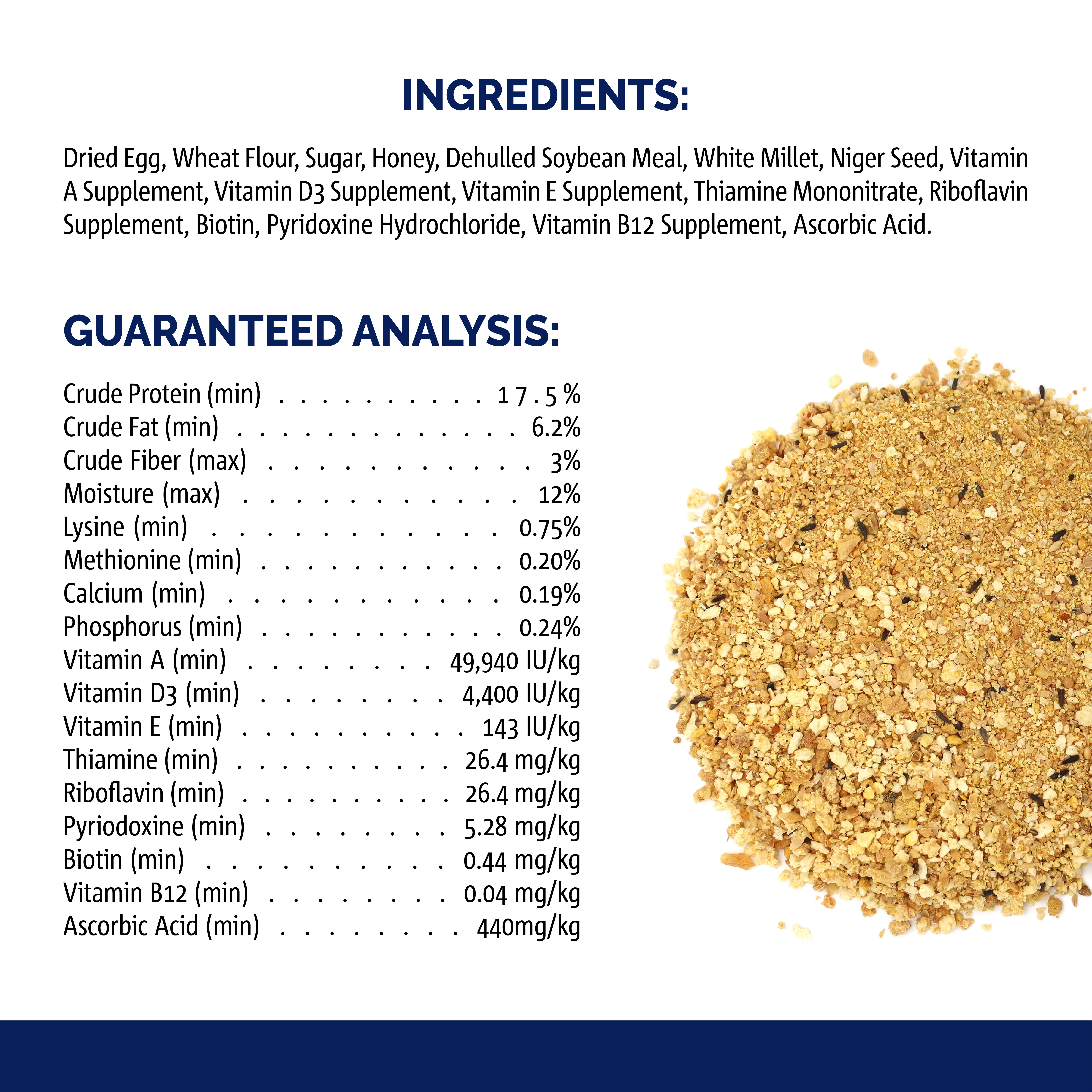 Vitakraft VitaSmart Egg Food Daily Supplement for Pet Birds - DS