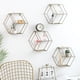 thumbnail image 4 of Estante de pared de rejilla hexagonal de hierro Combinación de arte Colgantes Decoración de pared para sala de estar Dormitorio tholdsy HA5248-03B, 4 of 6