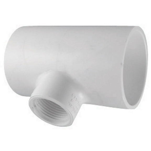 Charlotte Pipe Reducing Tee 1 " X 1 " X 3/4 " White Pvc Schedule 40