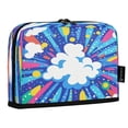 thumbnail image 2 of Standing Pencil Case with Base Large Capacity Stationery Pouch Pen Bag with Zipper for Women Men Vibrant Clouds, 2 of 7