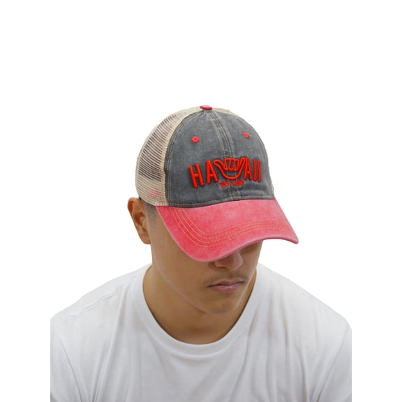 Island Crew Hawaii Mesh Cap Hawaii Shaka, Assorted