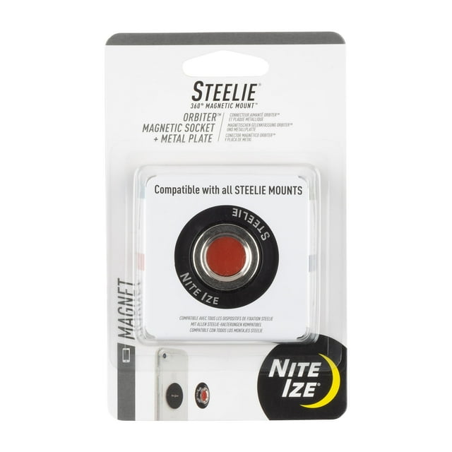 Soporte para teléfono móvil Nite Ize Steelie Orbiter negro