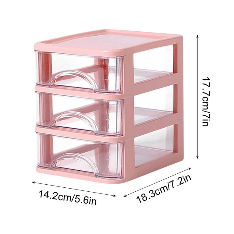 Pink Drawer Plastic Storage Cute Locker Decor Mini Drawer Organizer,  Cosmetic Dresser Stationery Organizer, Cute Plastic Dresser Kawaii Plastic  Drawers for Bathroom, Dorm, Desk, Office 