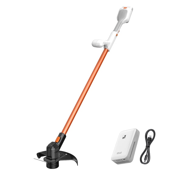 Litheli 20V 12" Cordless String Trimmer, Battery Powered Grass Trimmer & Wheeled Edger, with 2.0Ah Battery, for Garden, Yard and Farm