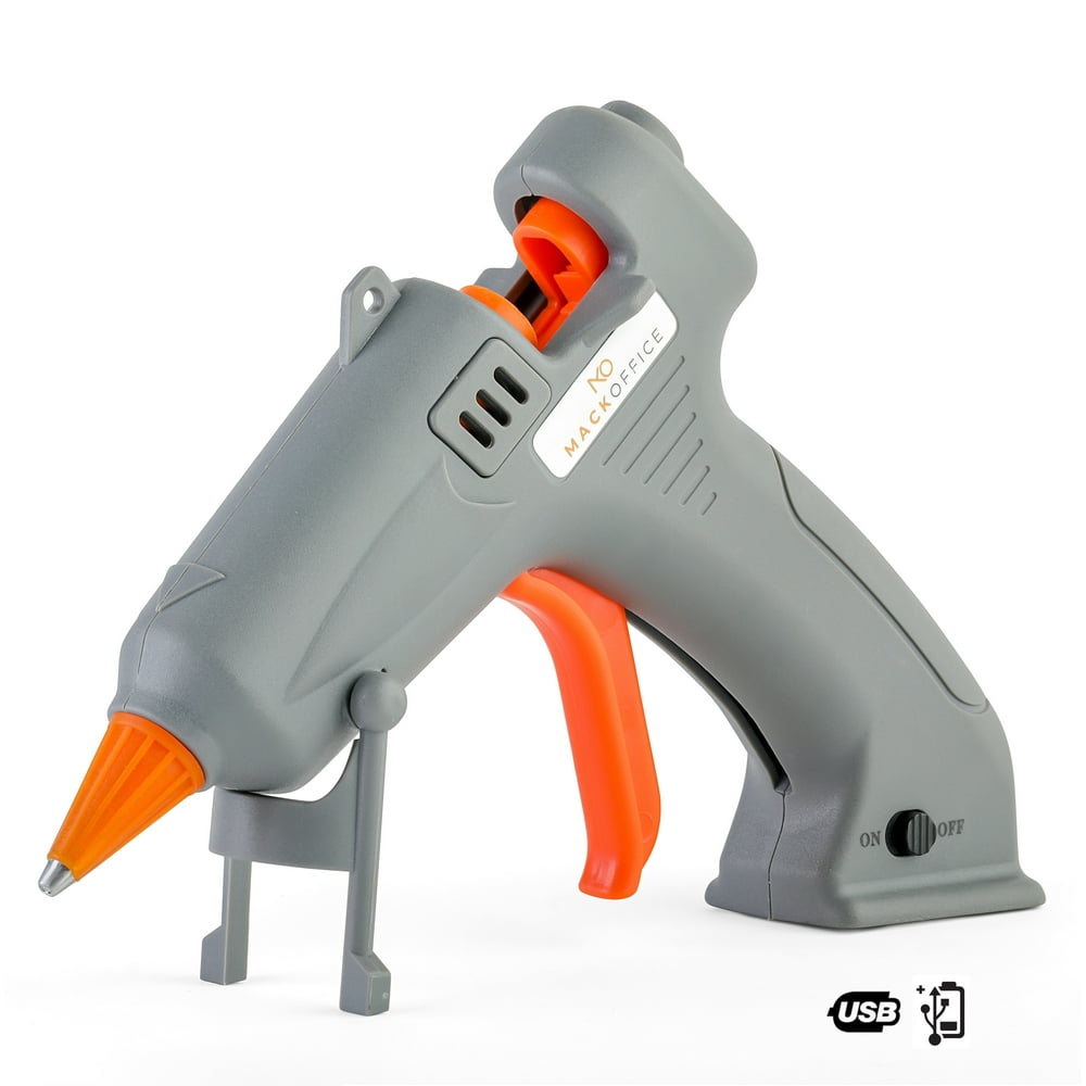 MackOffice Cordless Mini Glue Gun, Portable Hot Melt Glue Gun Best for