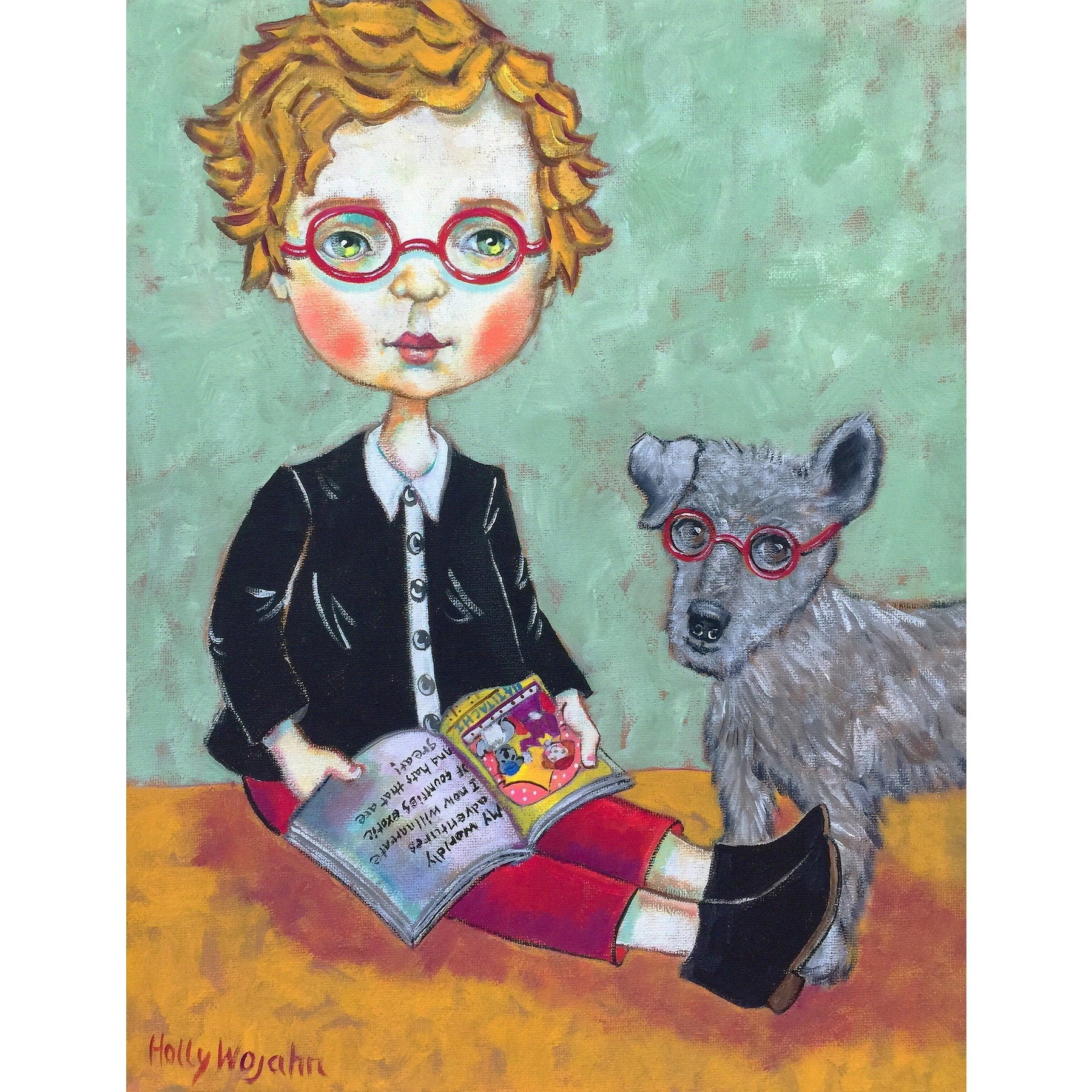 "Clever Boys" Painting Print on Wrapped Canvas