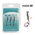thumbnail image 1 of 3pcs For Carp Fishing Rigs With Ring Swivel Connector Curve Shank Fishing Hook 4#, 1 of 7