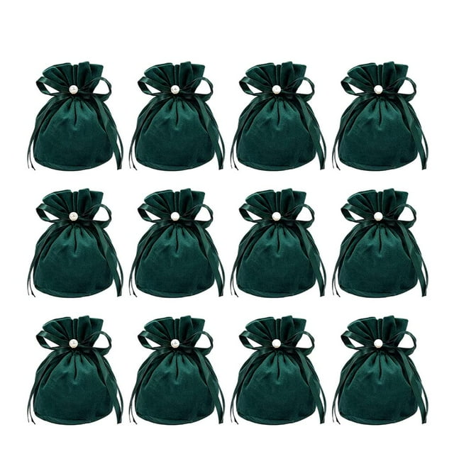 12Pcs 10x12cm Bolsa de Terciopelo Bolsas de Joyería Envoltura de Dulces Paquete Bolsas de Regalo Fiesta