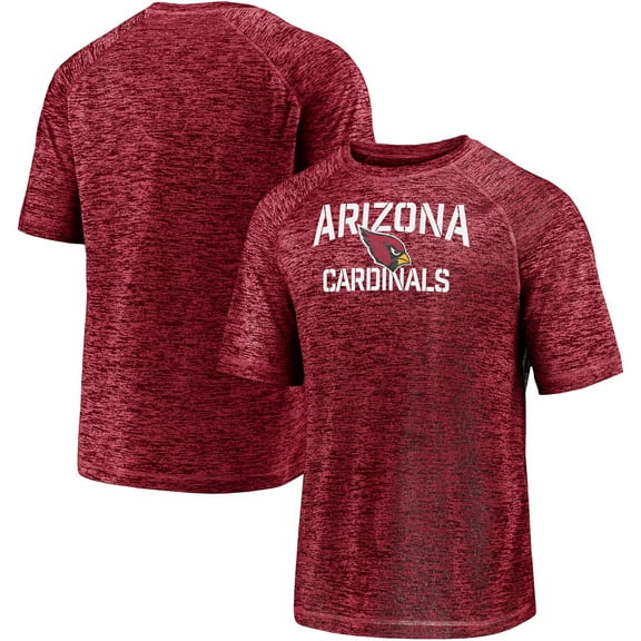 Men's Fanatics Cardinal Arizona Cardinals Nimble Feet Striated Space Dye Raglan T-Shirt