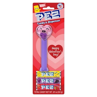 PEZ Valentine Hugging Heart, 1 Candy Dispenser Plus 3 Rolls Assorted Candy, 1 Count,0.87 oz