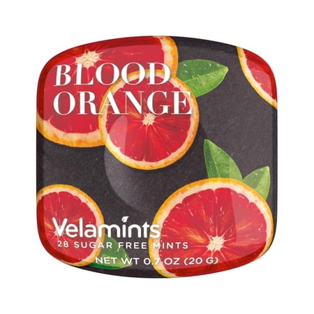 Velamints Expressions Sugar-Free, Gluten-Free Blood Orange Breath Mints, 28 Pcs, 6 Ct