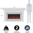 thumbnail image 3 of Real Flame Sonia 69" Landscape Electric Fireplace in White, 3 of 6