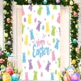 thumbnail image 4 of NWOKYZGH Easter Bunny Door Cover, Easter Party Supplies, Happy Easter Decorations, Easter Egg Hanging Banner, Welcome Spring Outdoor Indoor Backdrop for Party Decorations, 4 of 6