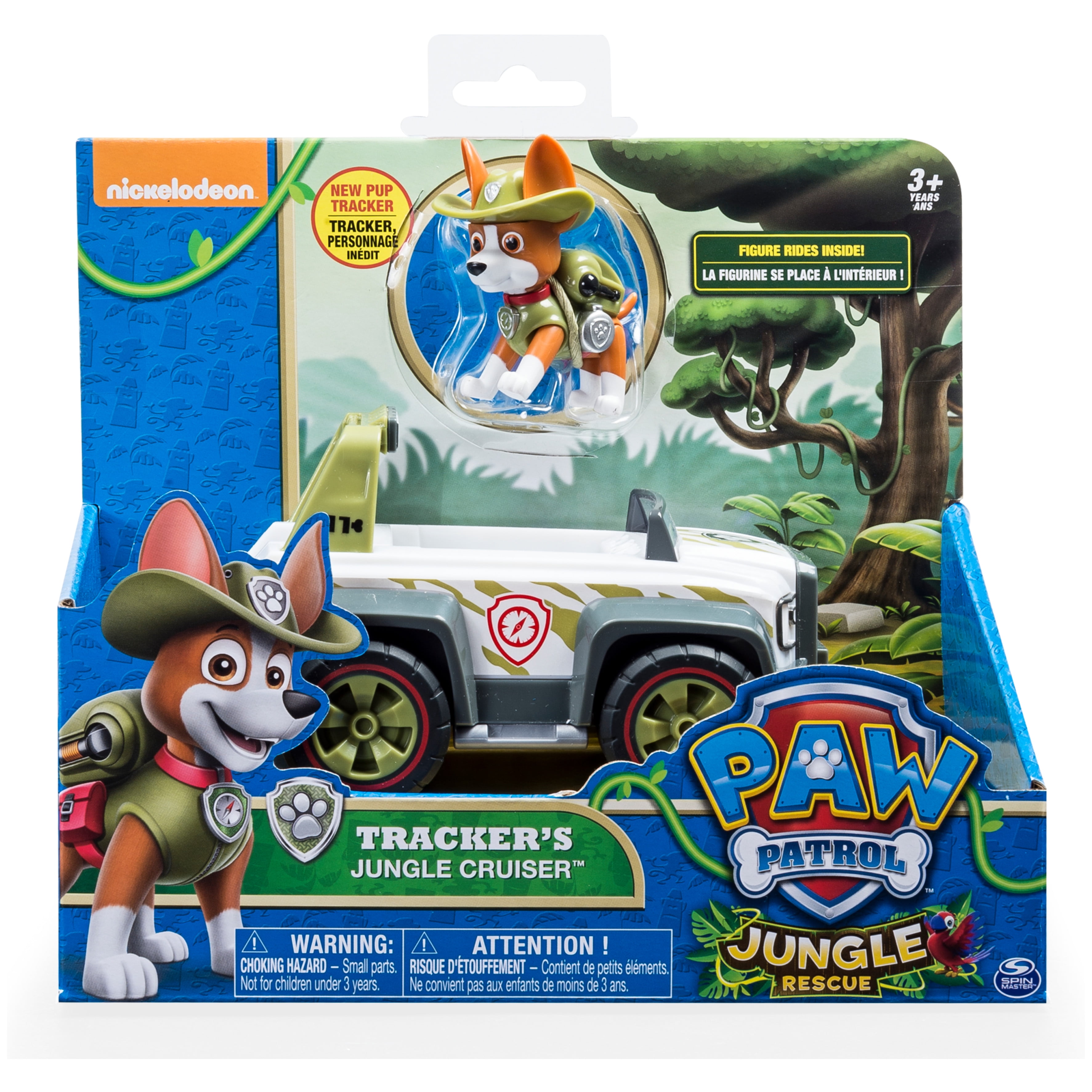Paw Patrol, Jungle Rescue, Tracker’s Jungle Cruiser, Vehicle and Figure