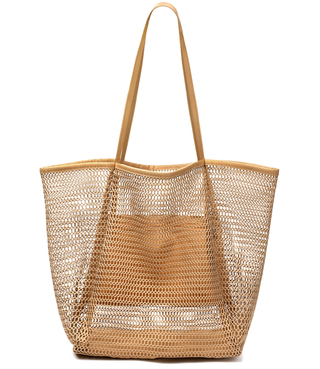 Woven Straw Tote Bag & Wide-Brim Sun Hat Set in Natural Tan The Original Natural Straw Traveler Hat Bag | Hat Attack main image 3