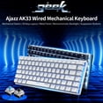thumbnail image 5 of Ajazz AK33 82 Keys USB Wired Mechanical Keyboard Monochromatic Backlight Gaming Keyboard Black with Blue Switches, 5 of 7
