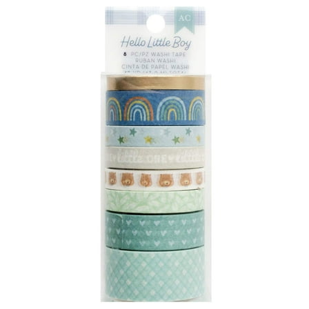 American Crafts Hello Little Boy Washi Tape-8 Pieces