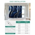 thumbnail image 6 of Marble Navy Blue Tie Up Curtains for Windows 63 Inch Length Balloon Curtains Kitchen Adjustable Balloon Window Shade Modern Golden Ombre Retro Fluid Art Tie Up Valance Bathroom Curtain Window 42"x63", 6 of 6