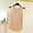 Beige, variant on Women Solid Crew Neck Sleeveless Tops Irregular Hem Layering Tee