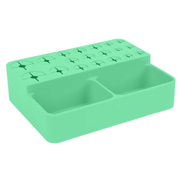 Estuche para brochas de maquillaje 2 en 1, organizador de escritorio, estante de almacenamiento, brochas de maquillaje portátiles, herramienta de aprendizaje para escritorio