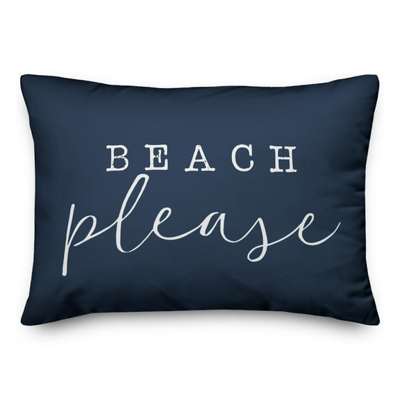 Creative Products Beach Please Navy 14x20 Indoor / Outdoor Pillow