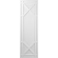 thumbnail image 5 of Ekena Millwork 12"W x 60"H True Fit PVC Bungalow Fixed Mount Shutters, White (Per Pair - Hardware Not Included), 5 of 7