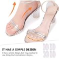 thumbnail image 4 of 4 Paires d'Autocollants pour Talons Coussinets de Talon Inserts de Talon Semelles pour Talons Hauts Transparents, 4 of 8