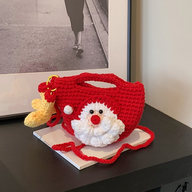 RuiJiao Clearance Christmas Handiwork Woolen Knitting Bag Fashionable Hundred Crossbody Bag Shape Cute