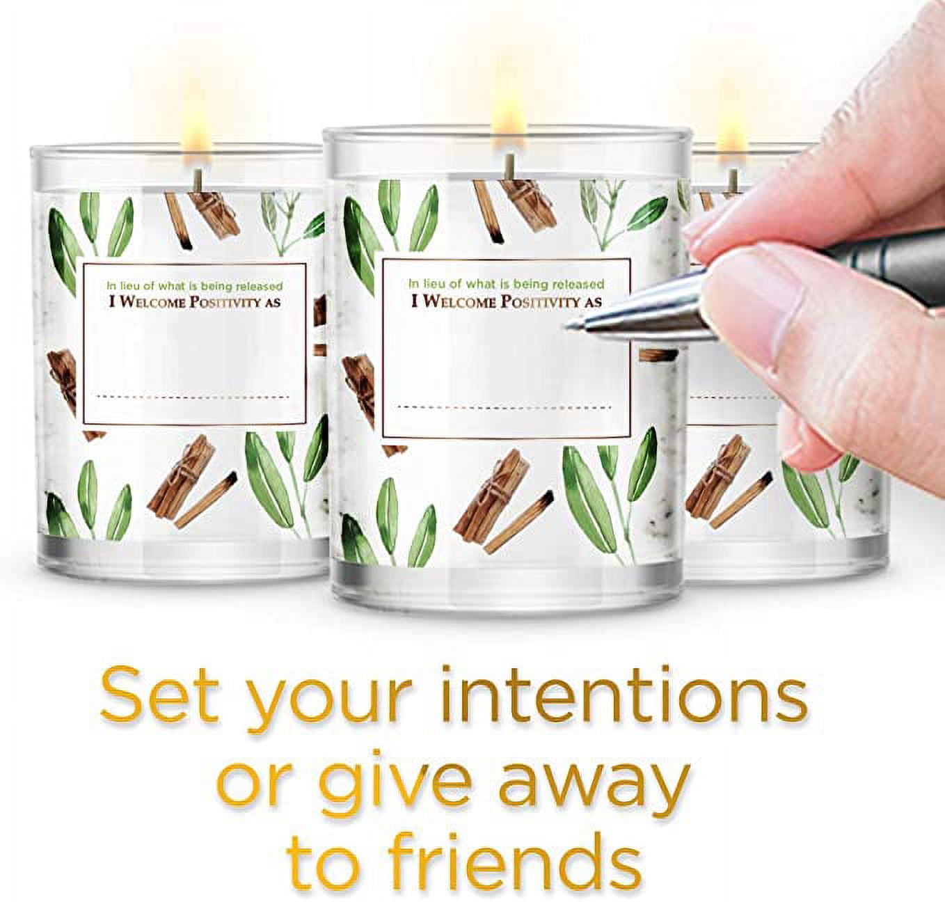 Magnificent 101 Long Lasting Healing Set Of 3 Aromatherapy Candles | 3.5 Oz Each - 42 Hour Burn Time | Soy Wax Smudge Candle
