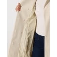 thumbnail image 5 of INSPIRE CHIC Pea Coat for Women's Peter Pan Collar Double Breasted Slant Pocket Button Down  Belted Winter Coats XL Cream White, 5 of 6