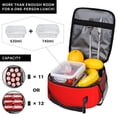 thumbnail image 5 of Lunch Bag For Women Men Insulated Portable Lunch Box Bento Box Office Picnic Travel Cooler Bag Red, 5 of 9