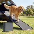 thumbnail image 1 of Telescoping Dog Ramp for Car Truck SUV, 71" Long 20" Wide Lightweight Aluminium Dog Ramps with Non Slip Surface for Large Dogs, Portable Compact Outdoor Pet Ramp, Up to 110lbs, 1 of 8