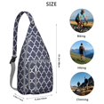 thumbnail image 3 of Striped & Checkered Fusion Sling Backpack - Unique Pattern Crossbody Bag, Stylish Pack for Urban Explorers, 3 of 4