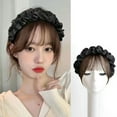 thumbnail image 1 of CNKOO Bandeau Perruque Frange Naturelle Réaliste Pièce de Coiffure pour Femmes Marron Clair, 1 of 4